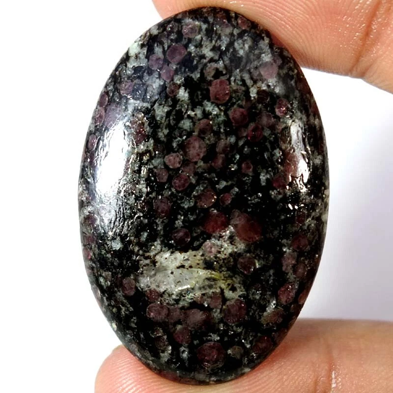 100% натуральный черный рубин овальный кабошон драгоценные камни россыпью 55,40 карата - Изображение 3 из 3