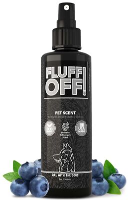 FLUFF OFF Pet Scent Blueberry Bubblegum 8 Oz - for Cats and Dogs - Made in USA