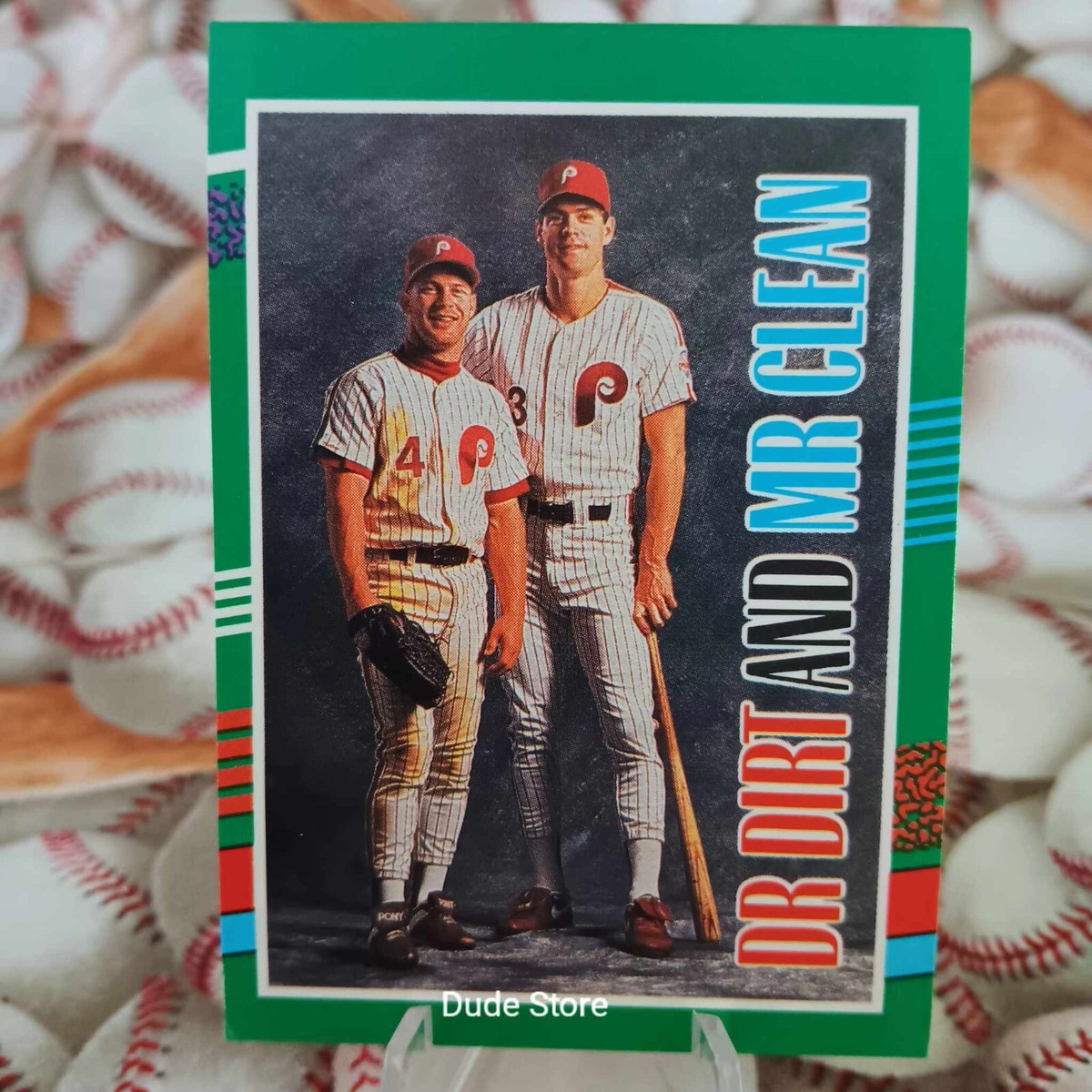 1990 Donruss Dr. Dirt & Mr. Clean #744 Dykstra & Murphy - Phillies