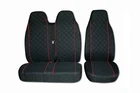 Designed to fit Ford Transit MK6 MK7 2006 - 2014 Seat Covers 2+1 Red piping