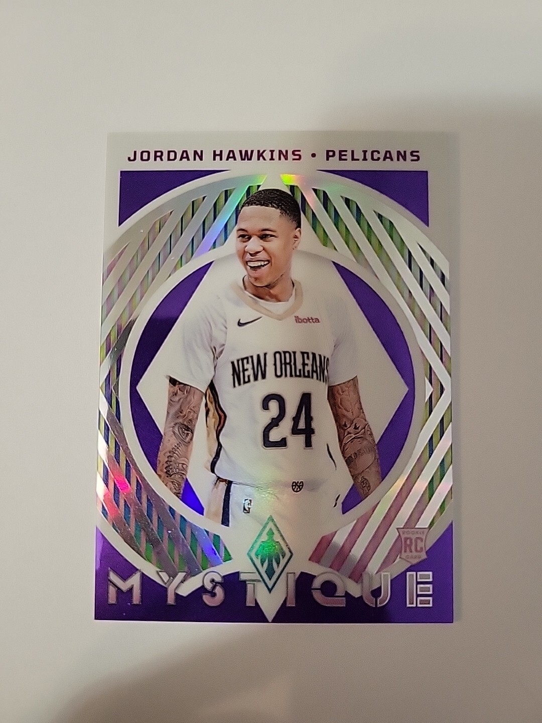 2023-24 Panini Phoenix Jordan Hawkins Mystique Purple Foil RC#1 SP /75