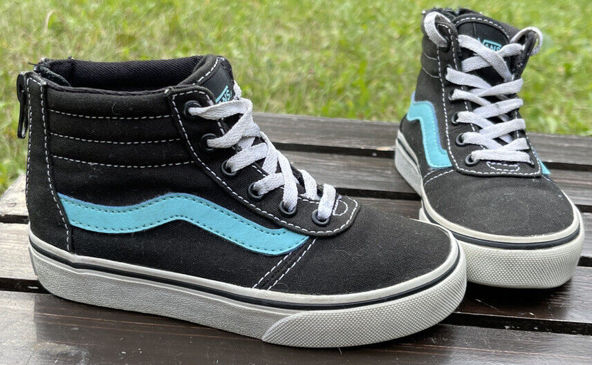 Vans Sk8-Hi Missy 10.5 EU 27 High Top Black, Turquoise Vans Sk8-Hi Missy 10.5 EU 27 High Top Black, Turquoise