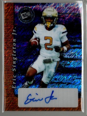 Eric Singleton Jr 2024 Leaf Press Pass Bronze Shimmer Auto 9/10