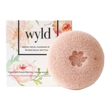 WYLD SKINCARE KONJAC SPONGE FRENCH PINK CLAY - BNIB