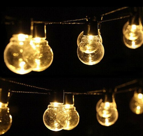 20LED Solar Lichterkette Kugeln Innen Außen Beleuchtung Garten Party Dekor Licht - Bild 9 von 10