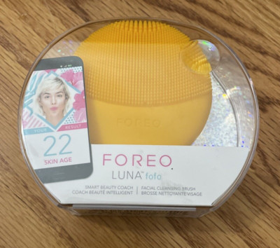 Yellow FOREO LUNA Fofo Smart Facial Cleansing & Firming Massage Brush NEW SEALED