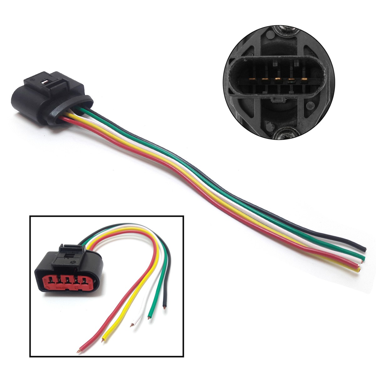 Connecteur Capteur Débit D'Air Massique 5 Broches 1J0973775A - Compatible Audi VW Seat