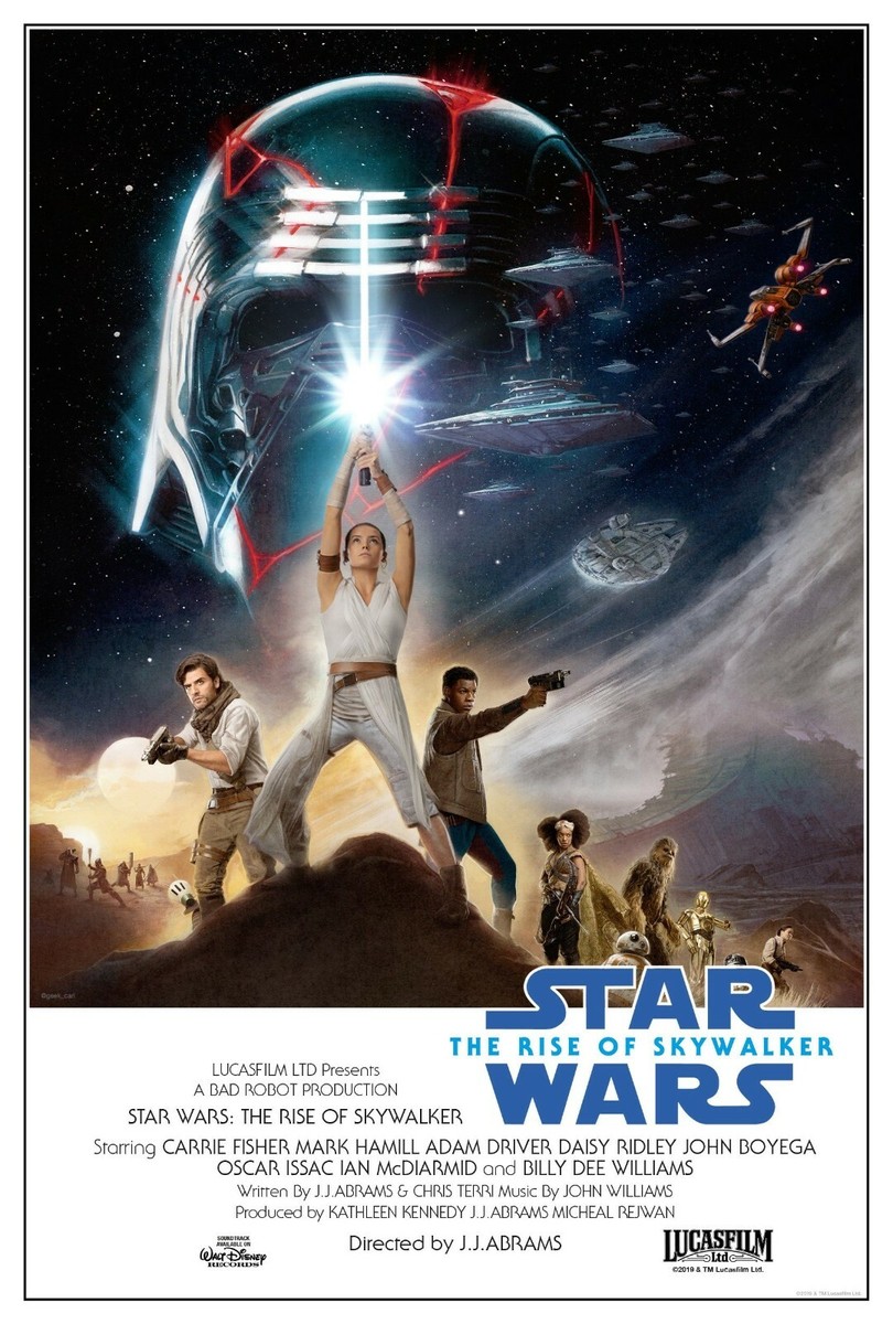 2019 Star Wars Episode IX The Rise Of Skywalker Movie Poster Print