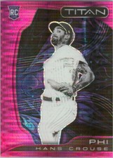 2022 Panini Chronicles Titan #11 Hans Crouse RC Phillies Rookie SP Pink Pulsar