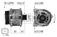 ERA Lichtmaschine Generator 150A 14V FüR Opel Movano Pritsche/Fahrgestell 2.5