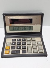 Works CASIO SL-100w 8-Digit High-Power Solar Cell Foldable Pocket Calculator