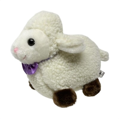 Vintage RUSS BERRIE 7'' Lammy Plush Ivory Standing Sheep Lamb Stuffed Animal Toy