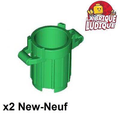 Container Garbage Trash Can NEUF NEW vert, green 2 x LEGO 92926 Poubelle