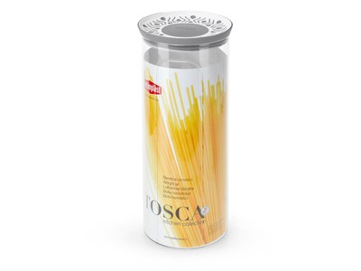 Stefanplast Round Airtight Container Tosca Kitchen 2.2L, Gray