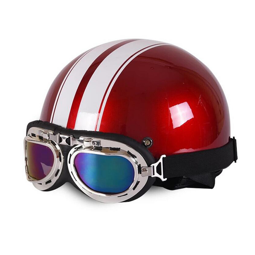 Casco Jet Scooter Moto Omologato Casco Harley Star Retrò Casco