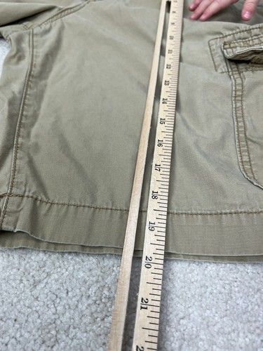 Eddie Bauer Shorts Mens 40 Green Cargo Pockets Khaki M Cotton Outdoors Hiker - Picture 8 of 14