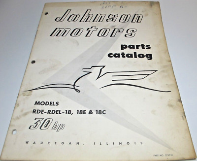 Reproduction Johnson RDE-RDEL-18, 18E & 18C Parts Catalog REPRINT..
