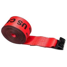 US Cargo Control 4 Inch x 30 Foot Red Winch Strap w/Flat Hook