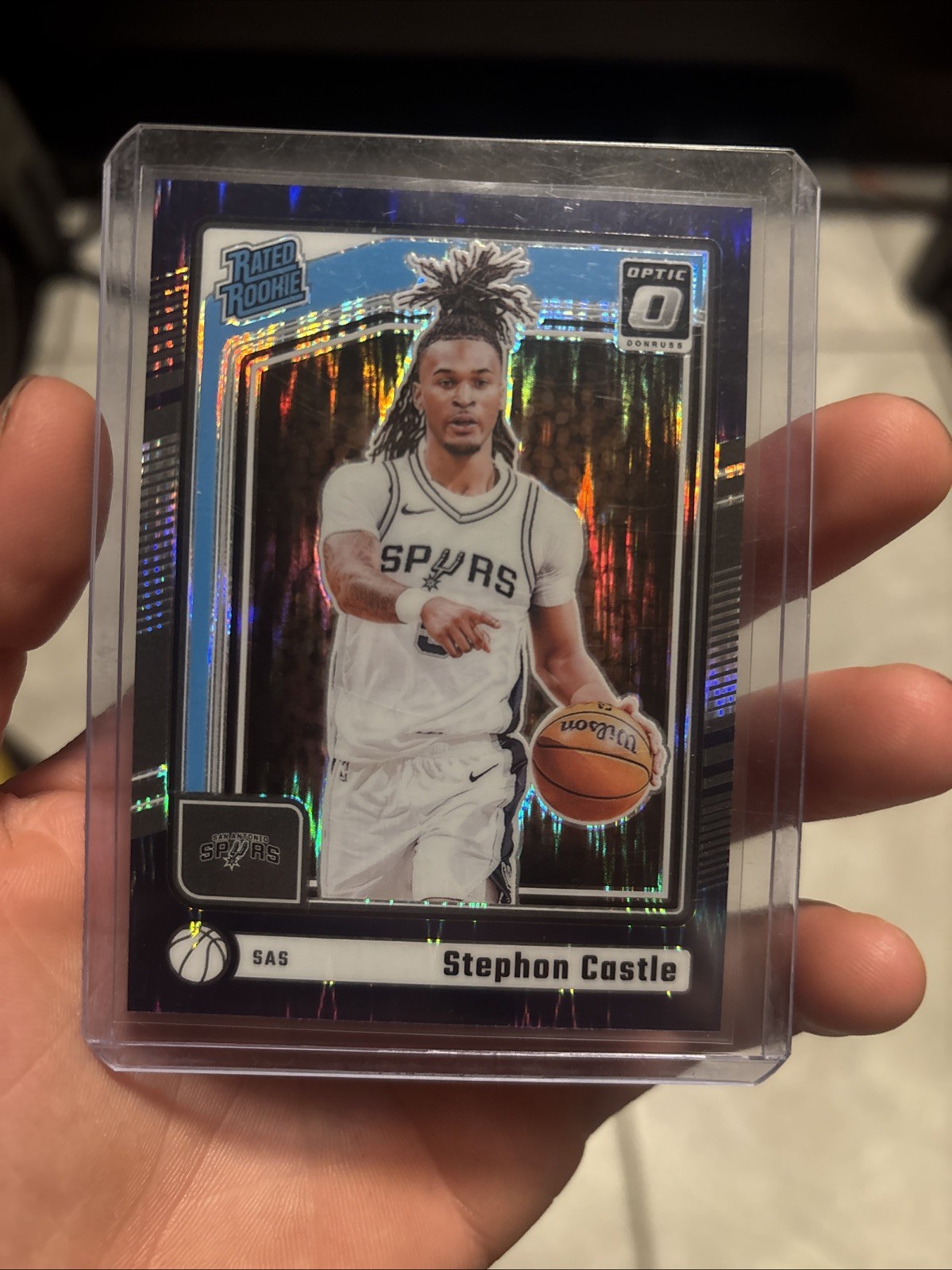 2024-25 Panini Donruss Optic-Rated Rookie Stephon Castle #254 Purple Prizm (RC)