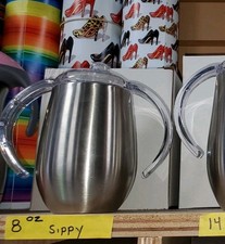 Qty 5 stainless steel sippy cup 8oz