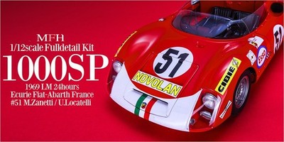 Model Factory Hiro 1/12 Fulldetail Kit Fiat Abarth 1000SP LM 1969