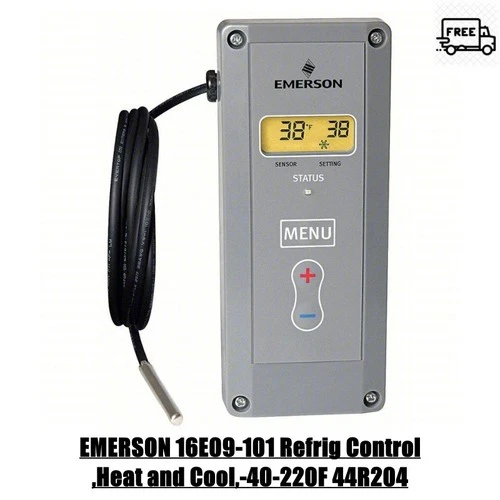 EMERSON 16E09-101 Refrig Control,Heat and Cool,-40-220F 44R204