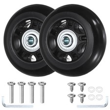 Luggage Suitcase Replacement Wheels 2pcs - Scooter Wheels - Black - 2.76IN