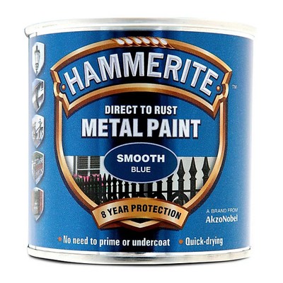 HAMMERITE SMOOTHRITE BLUE | SCHÜTZENDE METALLFARBE MIT GLATTER OBERFLÄCHE