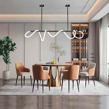 Dimmable LED Linear Pendant Light for Dining Room  Kitchen, 47" Chandelier