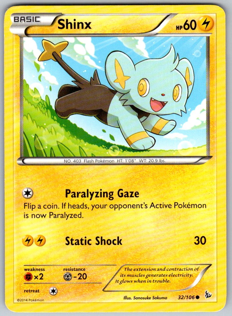 2014 Shinx 32/106 Pokemon Flashfire C
