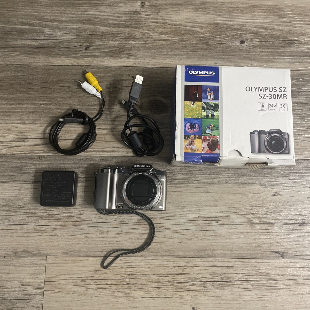 Olympus SZ-30MR Digital Camera 16MP, 24x Wide, Full HD w/ One Batt