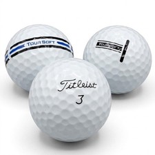 Titleist Tour Soft Used Golf Balls 3A White  Color  Free Shipping 24/36 Pack