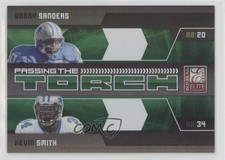 2009 Donruss Elite Passing the Torch Green Barry Sanders Kevin Smith #2 HOF oh4