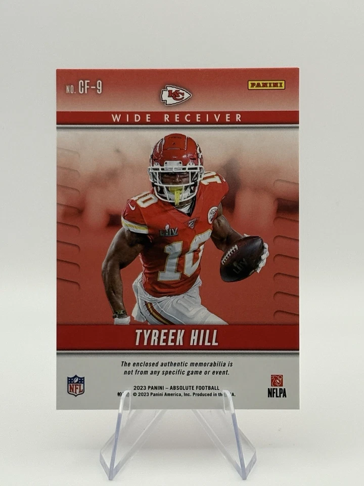 2023 Panini Absolute - Championship Fabric Tyreek Hill #CF-9 (MEM) - Image 2 of 2