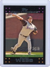 2007 TOPPS BRANDON WEBB CY YOUNG AWARD #319 RED BACK SP SET BREAK DIAMONDBACKS
