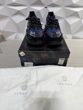 Sneakers VERSACE CHAIN REACTION NERE taglia 41 stampa barocco