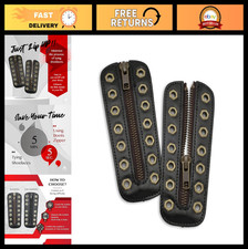 Universal Leather Lace-in Boot Zipper Inserts - Tieless Shoe Laces for Easy Fit