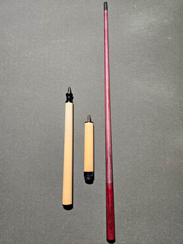 James Hanshew 3 Piece Jump Cue With Purple heart Shaft