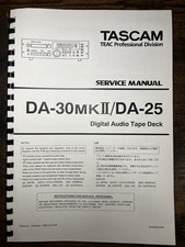 Tascam DA30 MKII / DA25 DAT Machine Service Manual