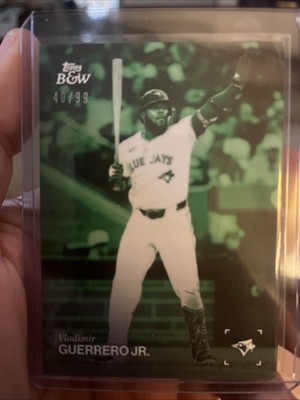 2025 Topps Black & White Vladimir Guerrero Jr. #102 Green #'d /99 Blue Jays