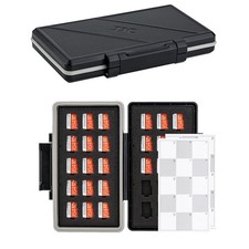 30 Slots Micro SD Card Case, Water Resistant Shockproof Organizer
