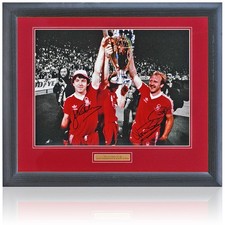 John Robertson and Kenny Burns Signed Nottingham Forest Photograph 23x19in Frame