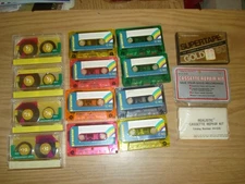 Lot of vintage cassettes 8 Recoton C60/Memorex dbs 60/Realistic repair/Gold +