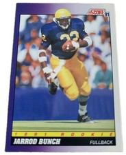 1991 Score Jarrod Bunch Rookie #581 Michigan Wolverines Football Card (O6. rookie card picture