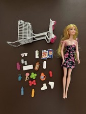 Barbie Shopping Time Doll with Grocery Cart & Supermarket Accessories Mattel