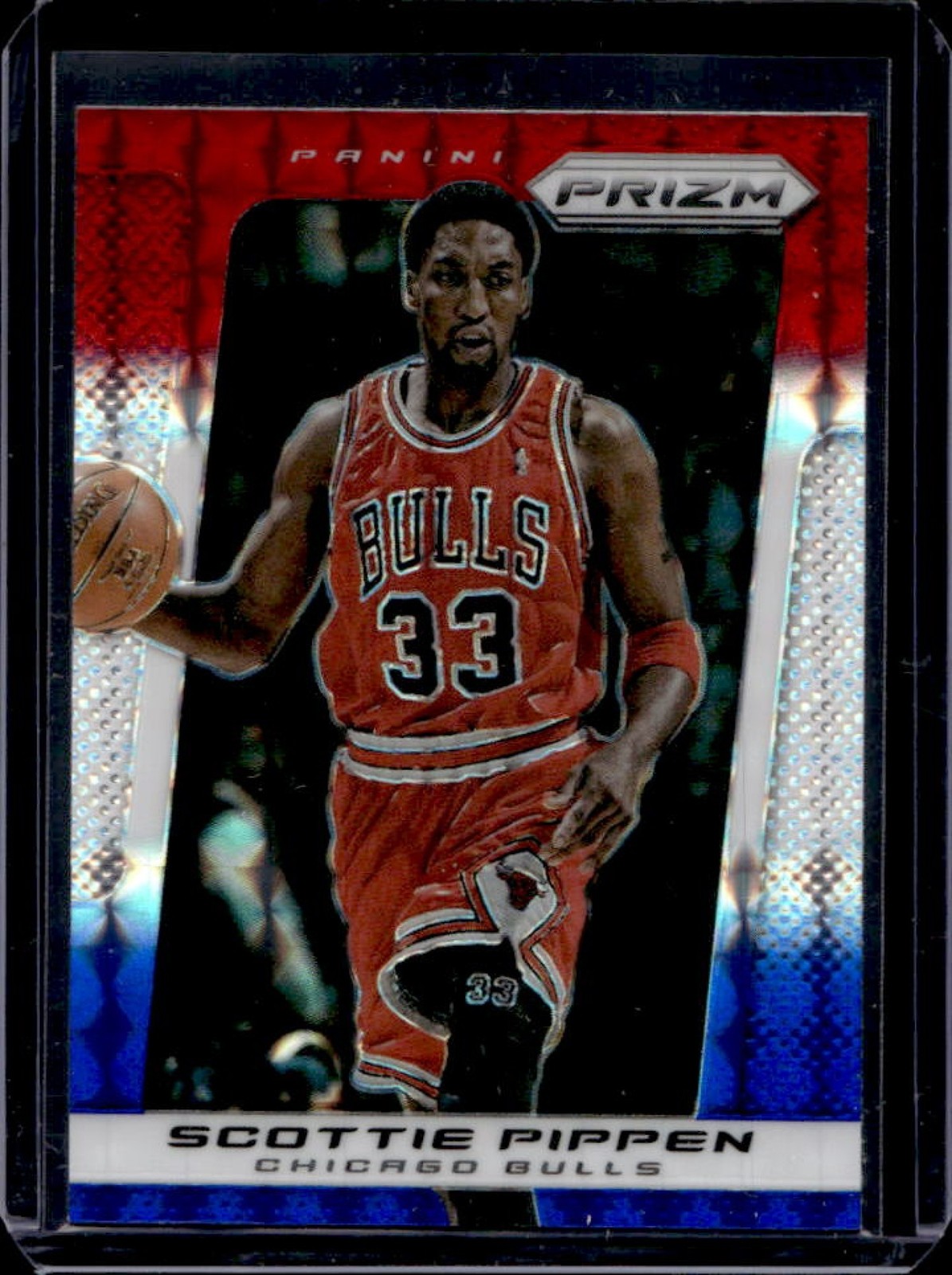 2013-14 Prizm Scottie Pippen Prizm Red White and Blue Mosaic #223 Bulls