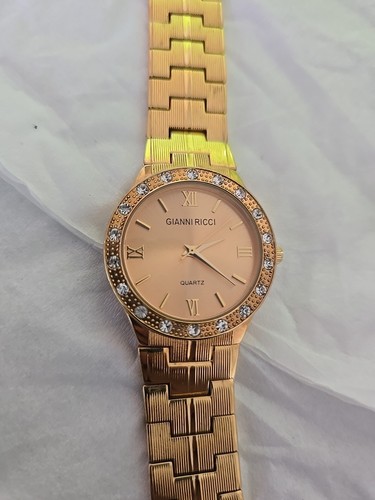 Gianni Ricci Ladies Quartz Watch Faux Stones Textured Bracelet Working 33 mm - Bild 14 von 24