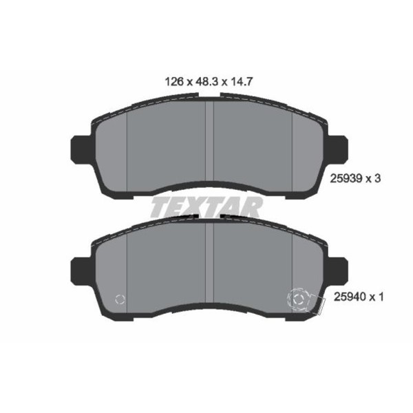 Textar BremsbeläGe Bremsbelegsatz Vorne System TRW FüR Mazda 2-image