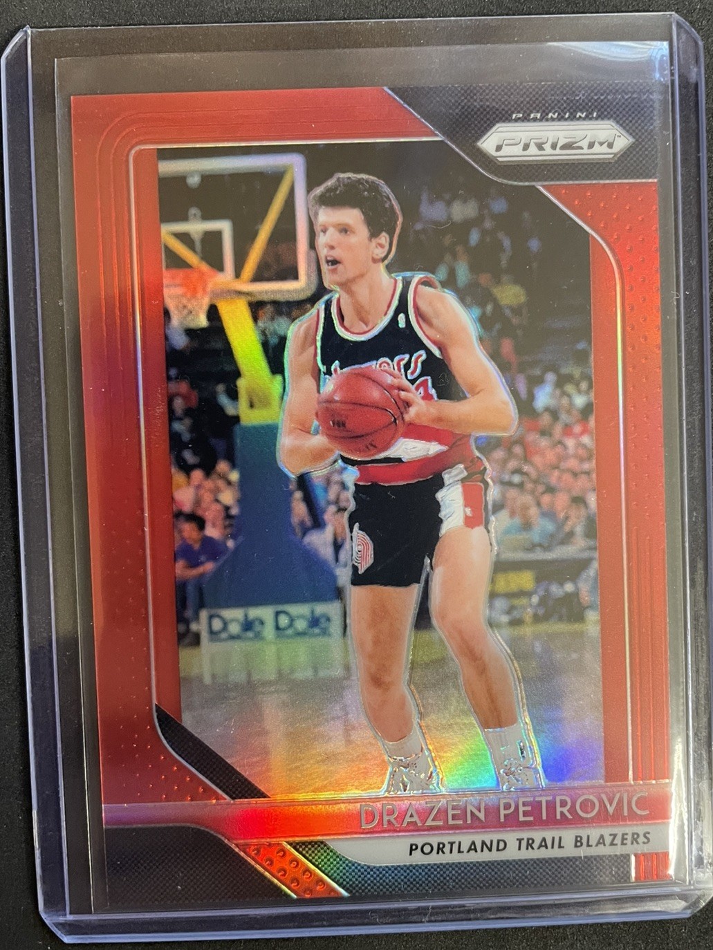 2018 Panini Prizm Drazen Petrovic Red Prizm /299 #275 Portland Trailblazers