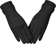 Guantes invierno mujer gamuza interior lana tactiles moda abrigados resistentes